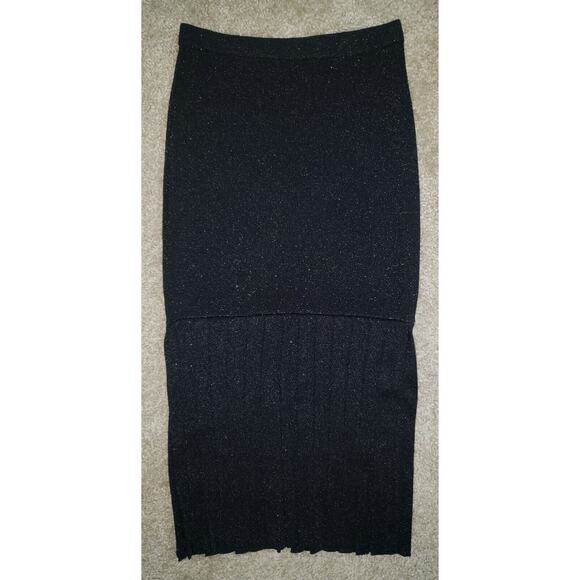 REBECCA VALLANCE Shimmer Pleated Accents Knee-Length Skirt Women Size 2 Nwot - Picture 1 of 3